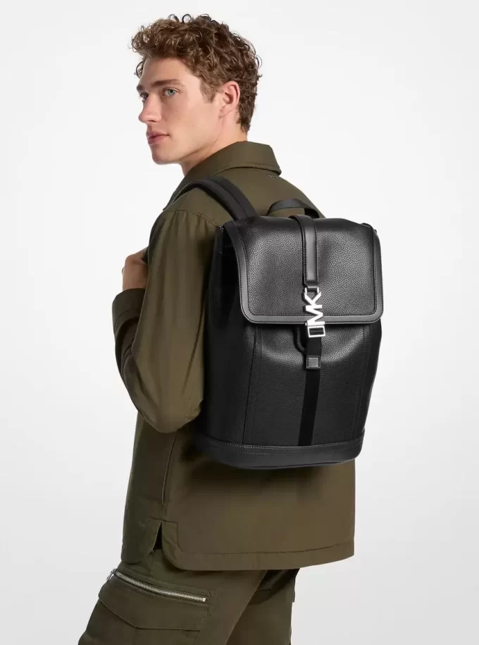 Cyrus Pebbled Leather Backpack
