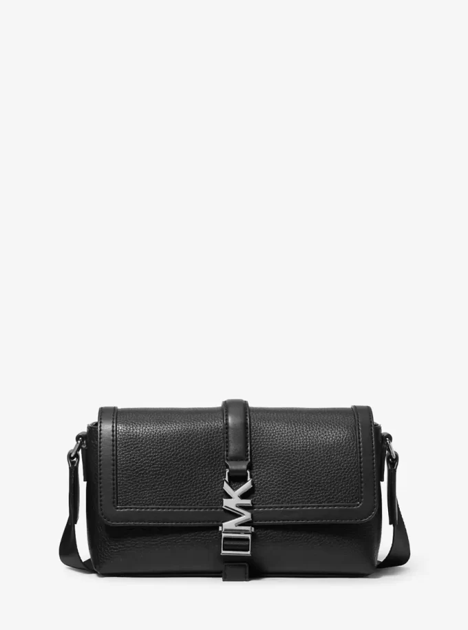 Cyrus Small Pebbled Leather Crossbody Bag