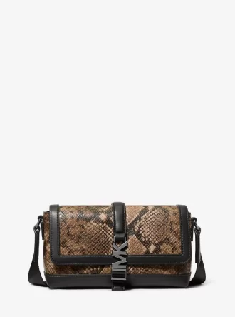 Cyrus Small Snake Embossed Crossbody Bag