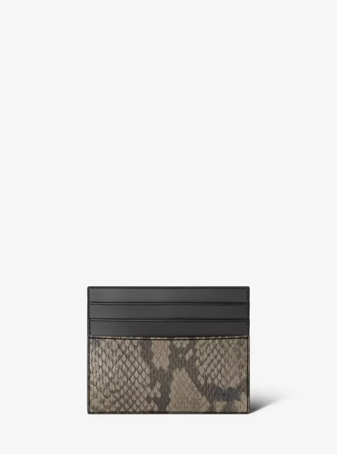Cyrus Snake Embossed Tall Card Case