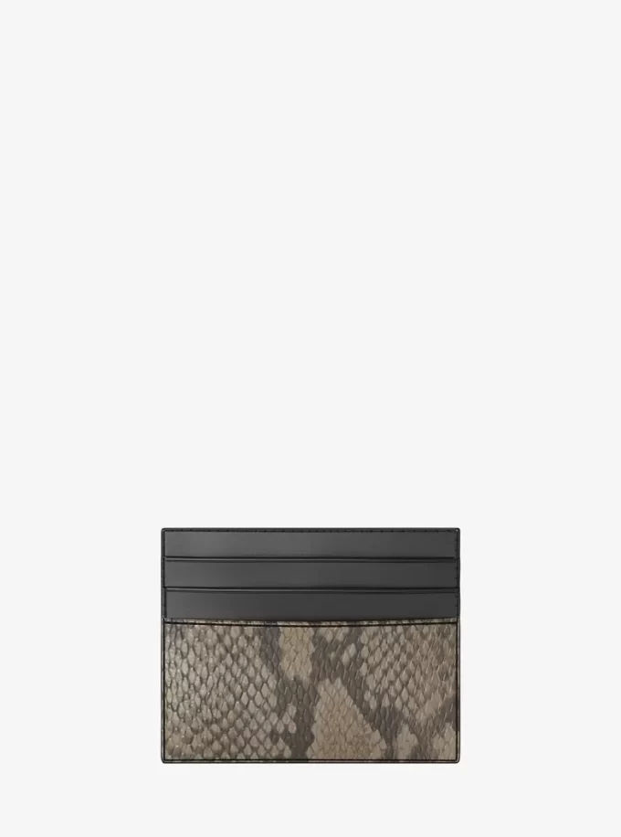 Cyrus Snake Embossed Tall Card Case