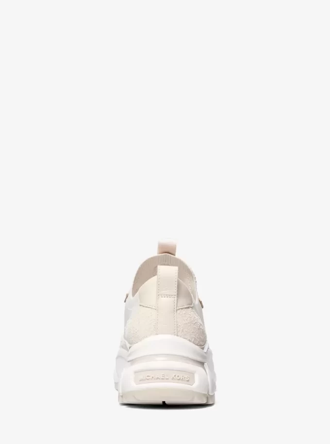 Darius Suede and Stretch Knit Trainer