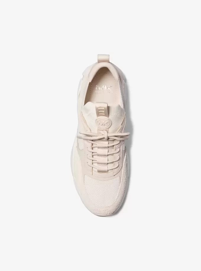 Darius Suede and Stretch Knit Trainer