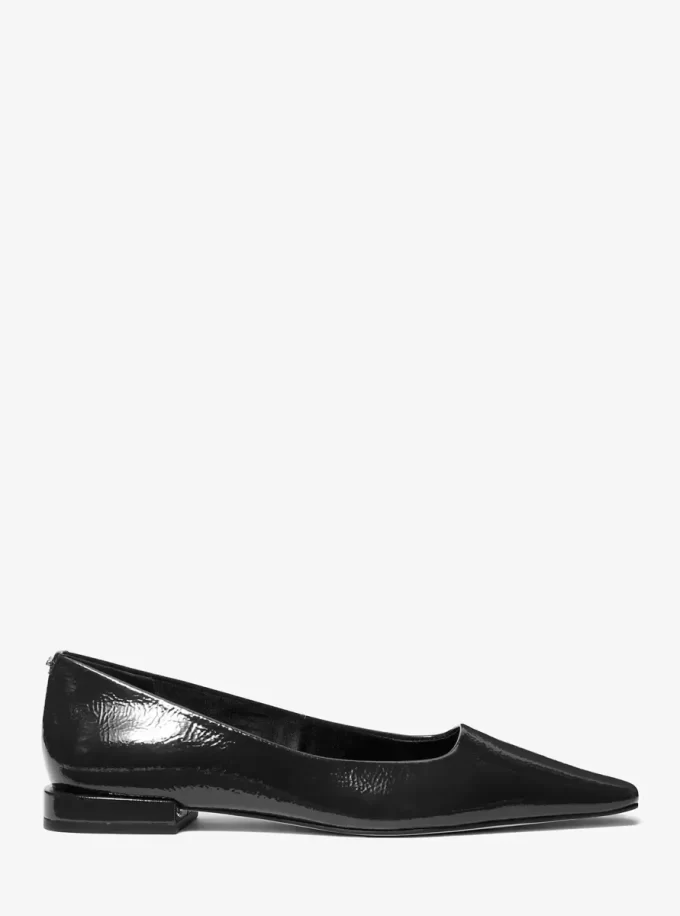 Darrah Crackled Patent Leather Ballet Flat Darrah Crackled Patent Leather Ballet Flat