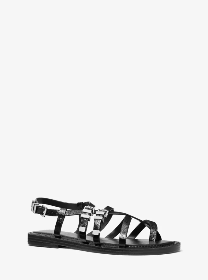 Darrington Crackled Leather Sandal Darrington Crackled Leather Sandal