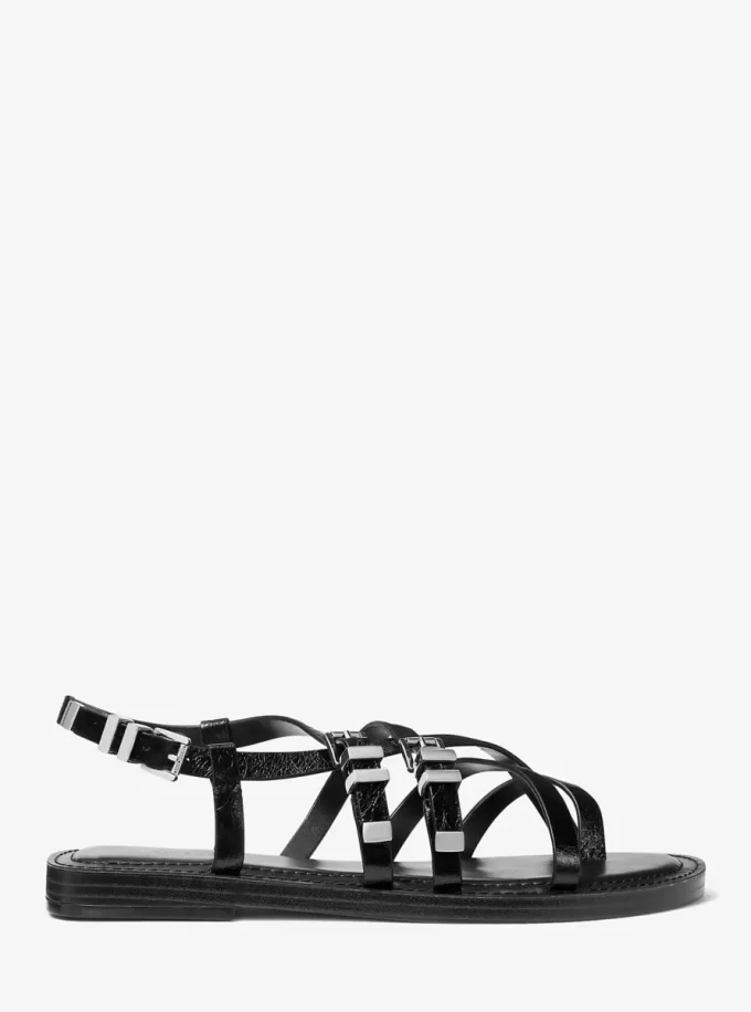 Darrington Crackled Leather Sandal Darrington Crackled Leather Sandal