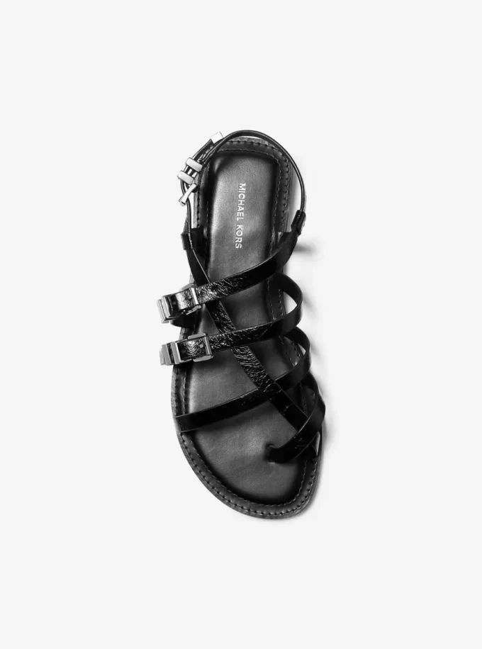 Darrington Crackled Leather Sandal Darrington Crackled Leather Sandal