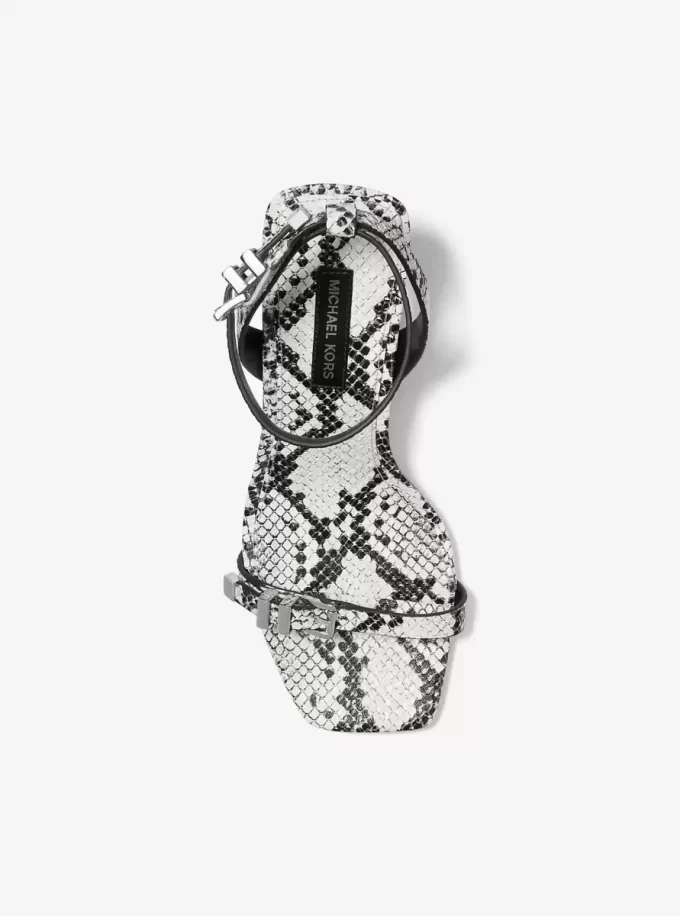 Darrington Snake Embossed Leather Sandal Darrington Snake Embossed Leather Sandal