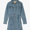 Denim Belted Mini Dress