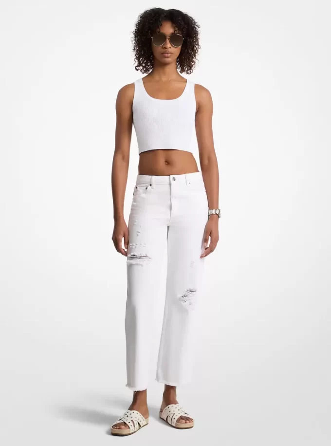 Distressed Denim Jeans Distressed Denim Jeans