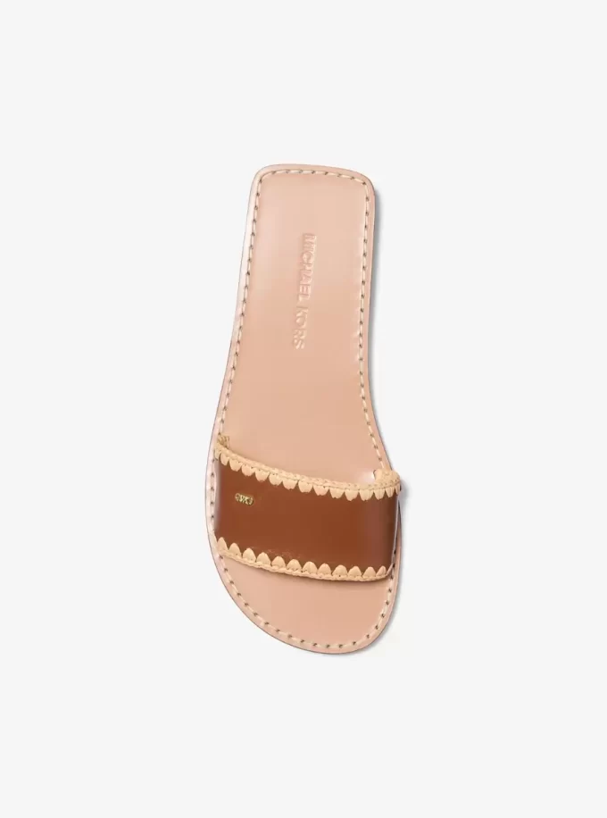 Drea Leather Slide Sandal Drea Leather Slide Sandal