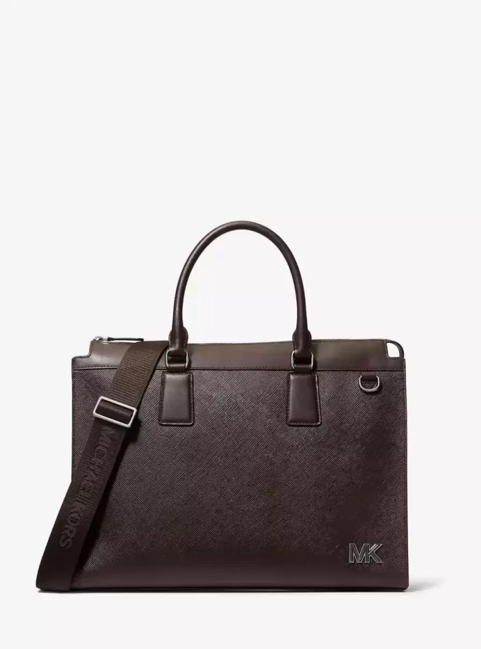 Edison Medium Scratch-Resistant Leather Briefcase