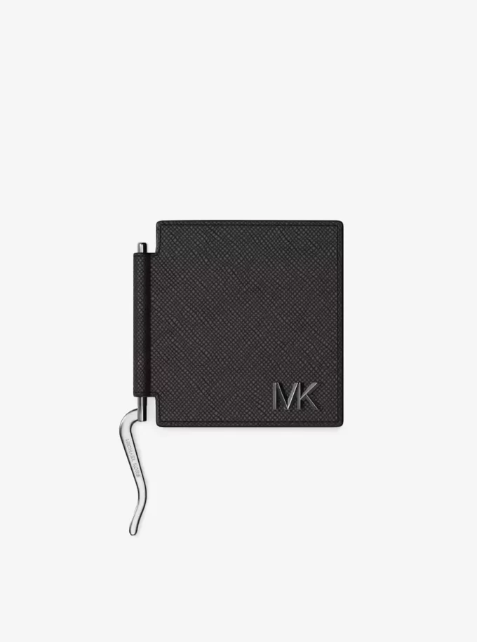 Edison Scratch-Resistant Leather Card Case with Money Clip