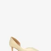 Elyse Crackled Metallic Leather Kitten Pump