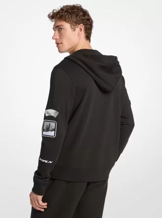 Embellished Cotton Zip-Up Hoodie