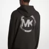 Embellished Logo Cotton Blend Hoodie Embellished Logo Cotton Blend Hoodie