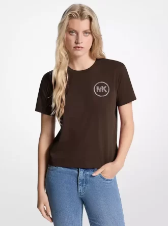 Embellished Logo Organic Cotton T-Shirt