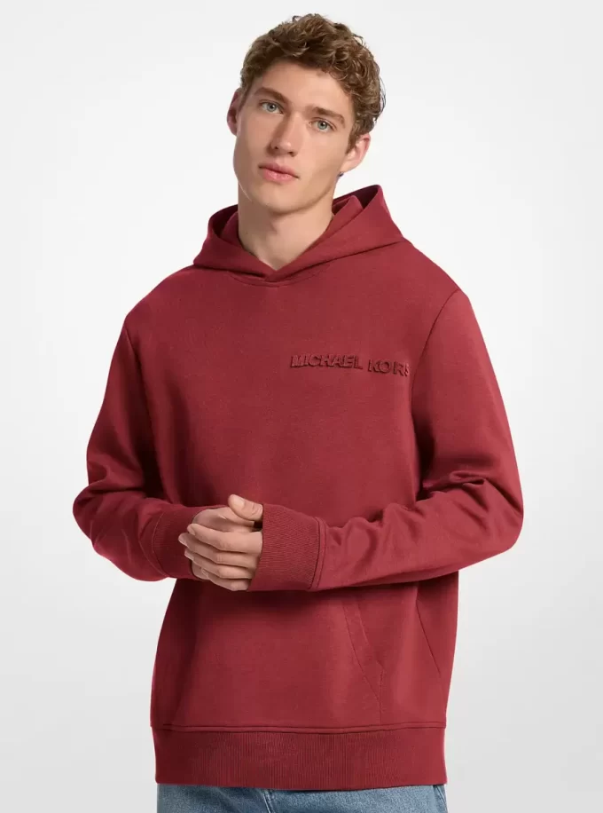 Embossed Logo Cotton Blend Hoodie Embossed Logo Cotton Blend Hoodie