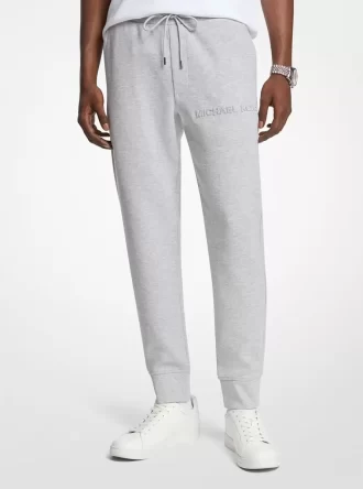 Embossed Logo Cotton Blend Joggers