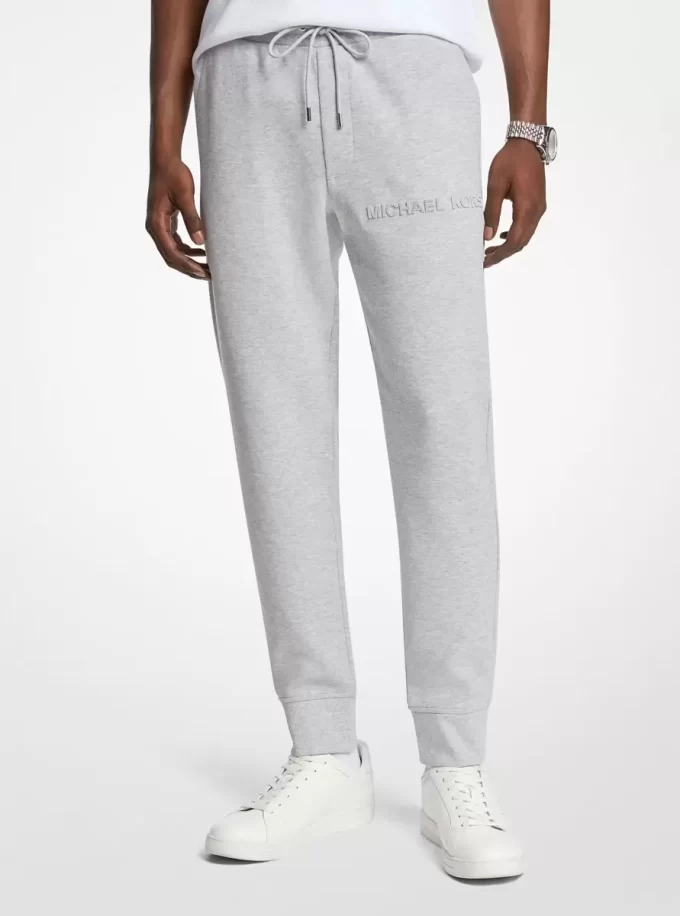 Embossed Logo Cotton Blend Joggers Embossed Logo Cotton Blend Joggers