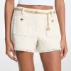 Eyelash Tweed Mini Shorts