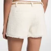 Eyelash Tweed Mini Shorts