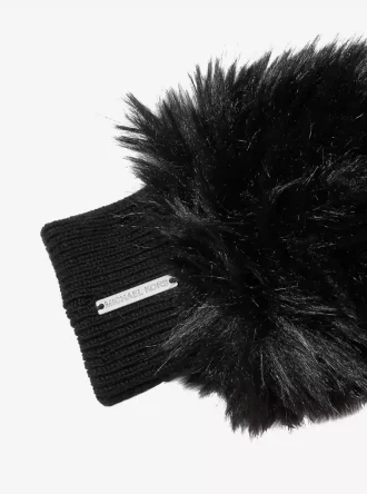 Faux Fur and Wool Gloves