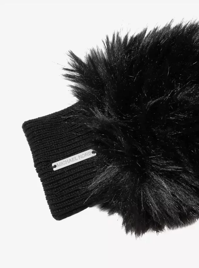 Faux Fur and Wool Gloves Faux Fur and Wool Gloves