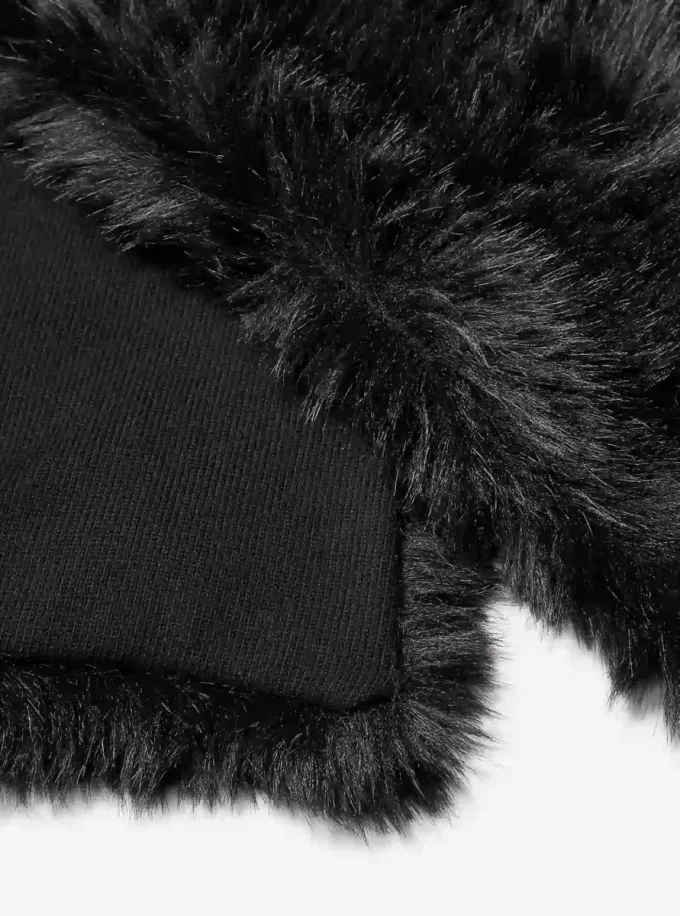 Faux Fur and Wool Scarf