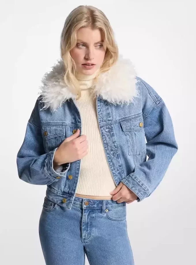 Faux Fur Collar Denim Jacket Faux Fur Collar Denim Jacket