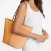 Flora Large Signature Logo and Leather Tote Bag Flora Large Signature Logo and Leather Tote Bag
