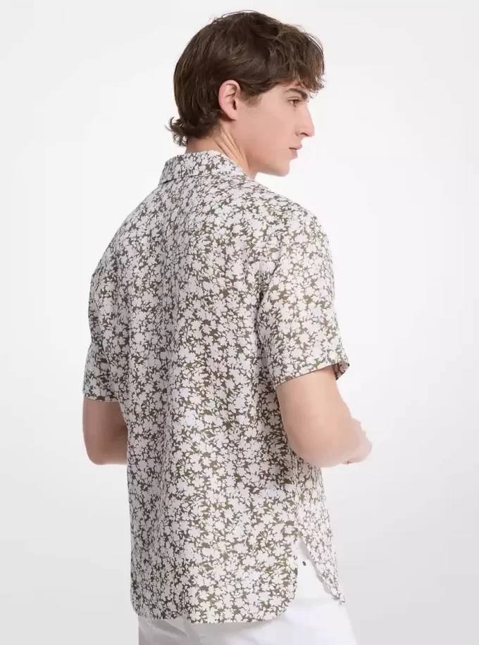 Floral Linen Camp Shirt