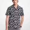 Floral Stretch Cotton Camp Shirt