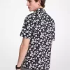 Floral Stretch Cotton Camp Shirt