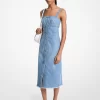 Frayed Denim Midi Dress