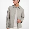 Garment-Dyed Stretch Cotton Poplin Shirt Jacket