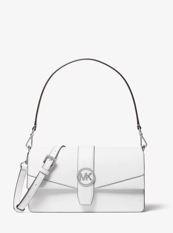 Greenwich Medium Saffiano Leather Convertible Shoulder Bag Greenwich Medium Saffiano Leather Convertible Shoulder Bag