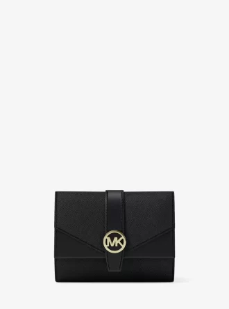 Greenwich Medium Saffiano Leather Trifold Wallet