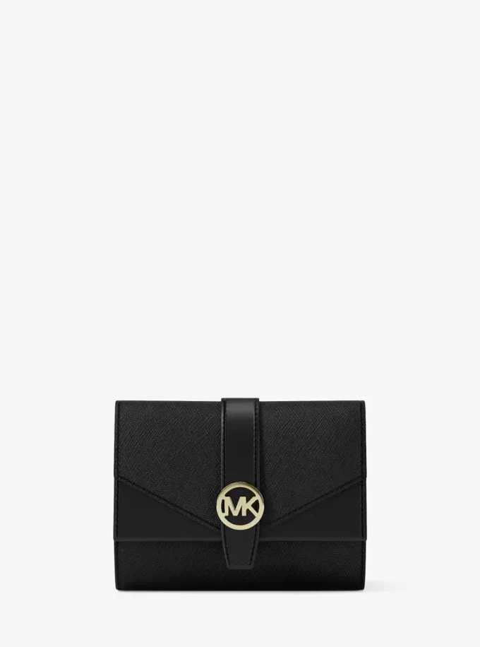 Greenwich Medium Saffiano Leather Trifold Wallet