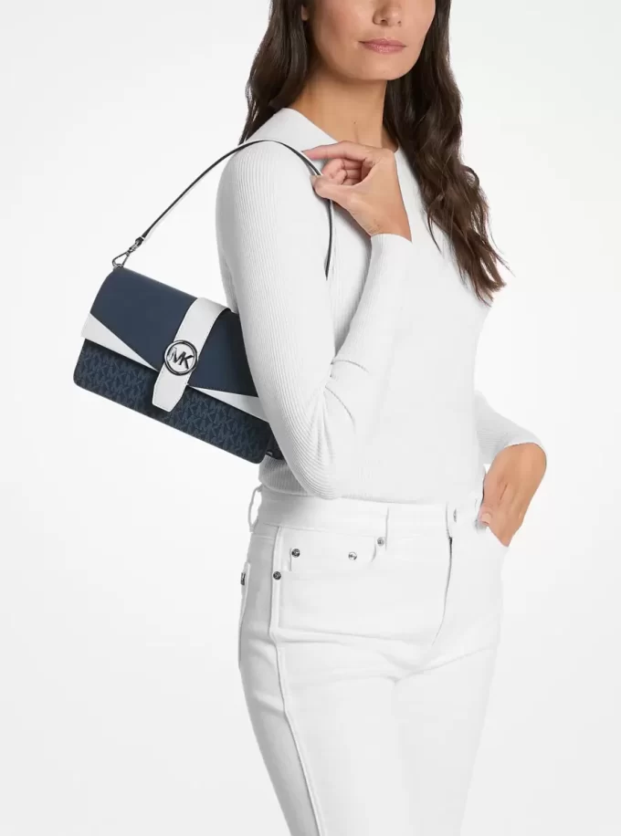 Greenwich Medium Signature Logo Convertible Shoulder Bag