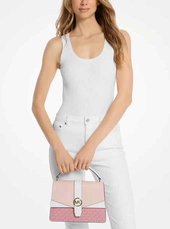 Greenwich Medium Signature Logo Satchel