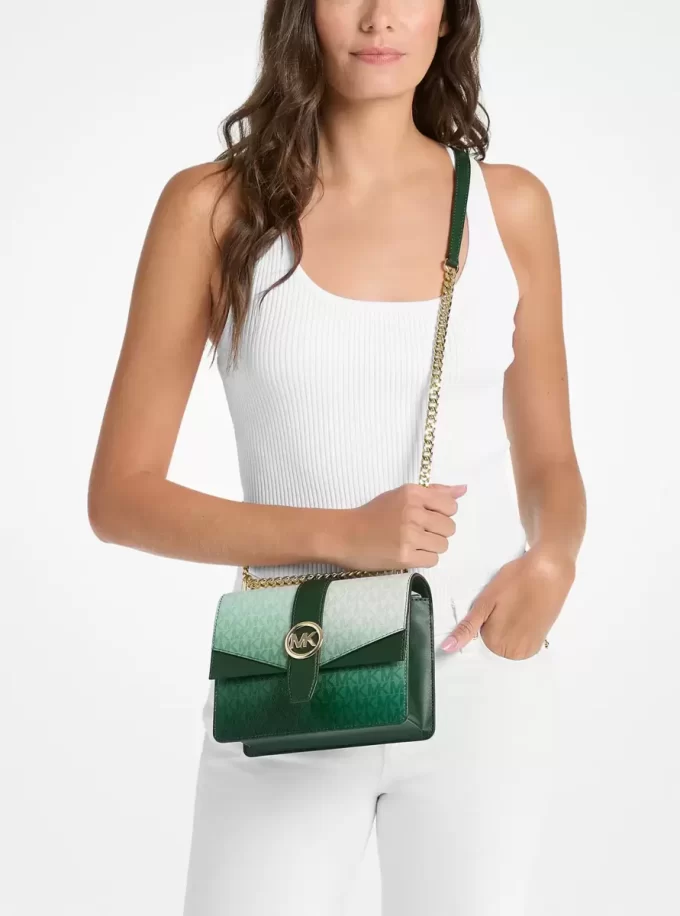 Greenwich Small Ombré Signature Logo Crossbody Bag