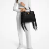 Hamilton Moderne Large Fringed Suede Satchel