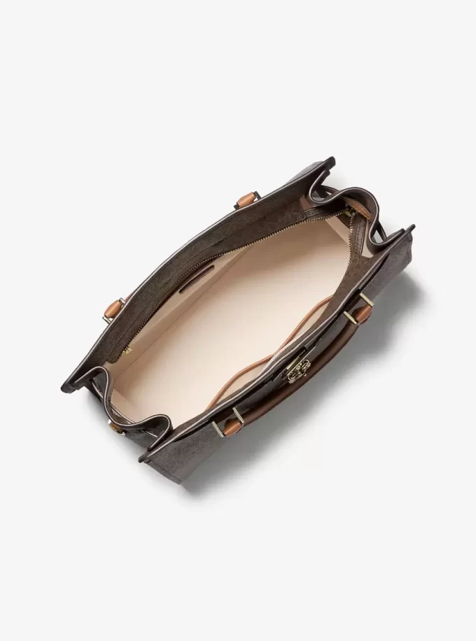 Hamilton Moderne Large Signature Logo Satchel