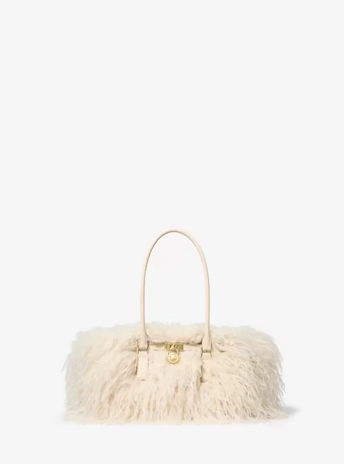 Hamilton Moderne Small Faux Shearling Satchel Hamilton Moderne Small Faux Shearling Satchel