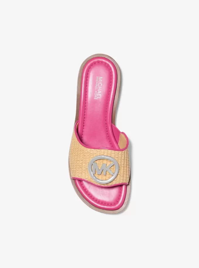 Hannah Straw Slide Sandal
