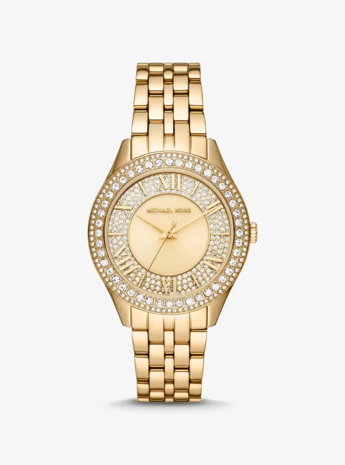 Harlowe Pavé Gold-Tone Watch Harlowe Pavé Gold-Tone Watch