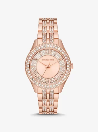 Harlowe Pavé Rose Gold-Tone Watch