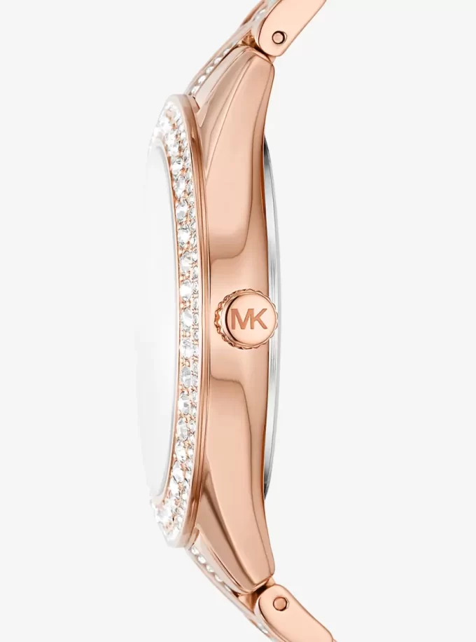 Harlowe Pavé Rose Gold-Tone Watch