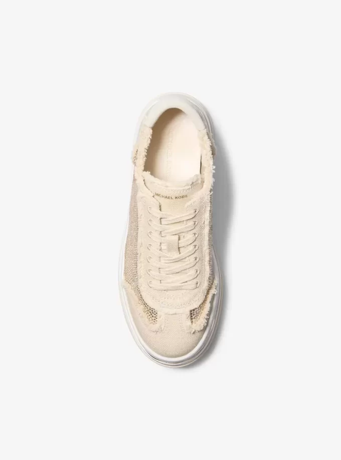 Hayes Embellished Linen Blend Sneaker
